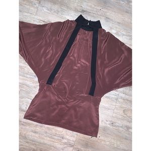 Black Hālo Brown Blouse